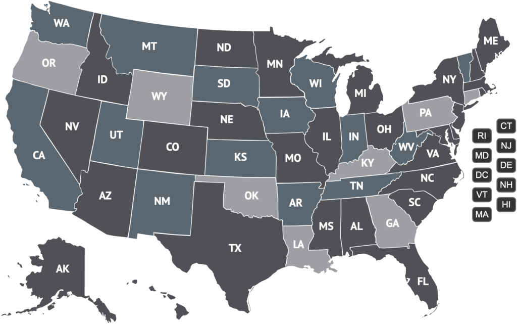 US map Watt Tieder 50 state survey